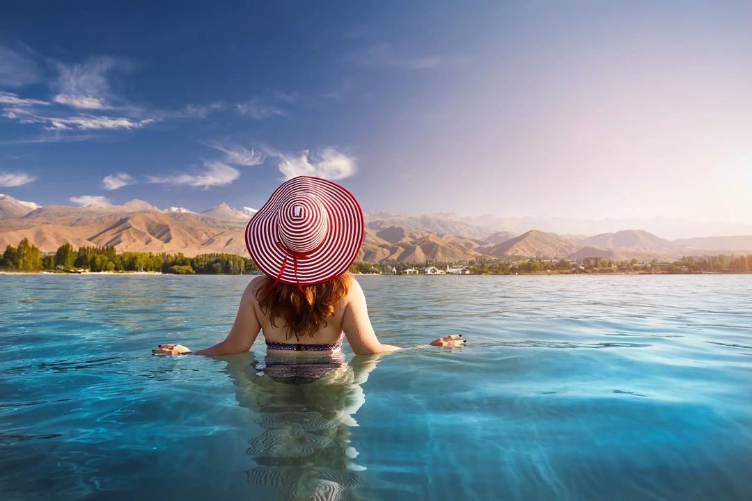 Swimming in the lake